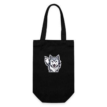 Wolf logo design, young and trendy. - Gift Bag for Bottles - black - Front