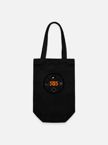 Logo SOS orange sans arrière-plan - Sac à bouteille - noir