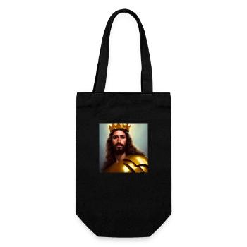 Jesus Christus, König der Könige. Digitale Malerei - Geschenkbeutel für Flaschen - Schwarz - Vorne