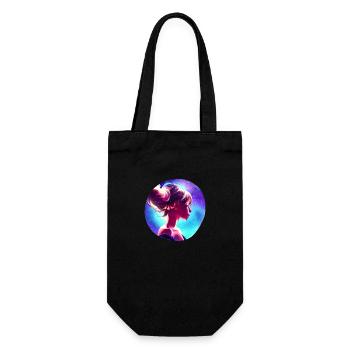 ANIME SPACE GIRL - Gift Bag for Bottles - black - Front