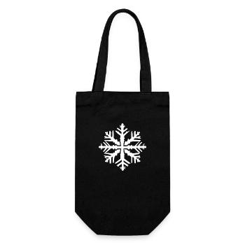 Snowflake Snow Winter Christmas Cold 12 - Gift Bag for Bottles - black - Front
