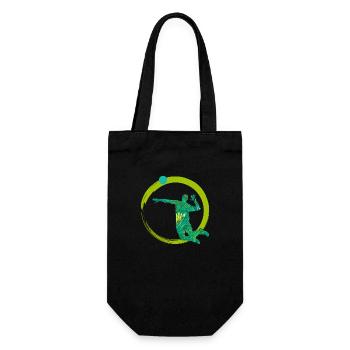 Volleyball player E 71 - Gift Bag for Bottles - black - Front