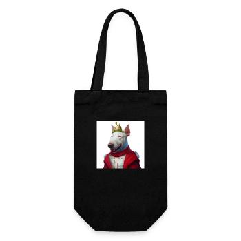 christmas bullterier - Geschenkbeutel für Flaschen - Schwarz - Vorne