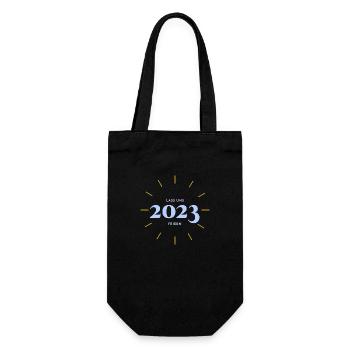 2023 - Geschenkbeutel für Flaschen - Schwarz - Vorne
