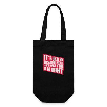 you disagree with me - Gift Bag for Bottles - black - Front