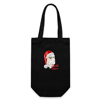 Santa Claus - Geschenkbeutel für Flaschen - Schwarz - Vorne
