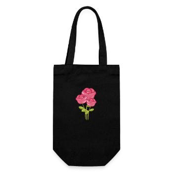 Trois roses roses symbole nature - Sac à bouteille - noir - Devant