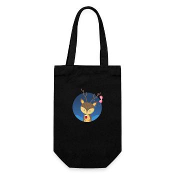 Deer and party - Gift Bag for Bottles - black - Front