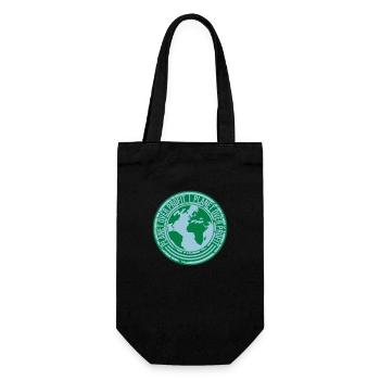 planet over profit Zitat - Geschenkbeutel für Flaschen - Schwarz - Vorne