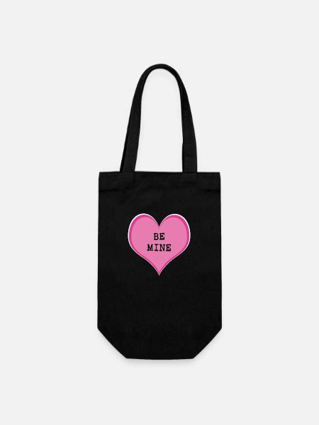Be mine - Gift Bag for Bottles - black