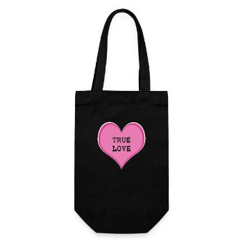 True Love - Gift Bag for Bottles - black - Front