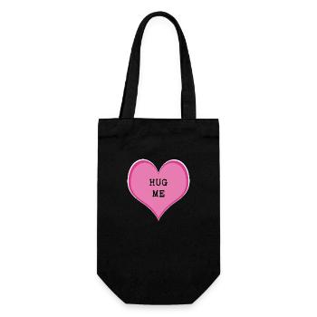 Hug me - Gift Bag for Bottles - black - Front
