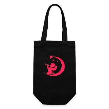 Merry Christmas Christmas xmas holiday winter santa nordic - Gift Bag for Bottles - black - Front
