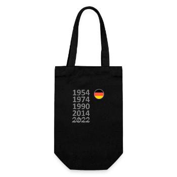 Fußball, WM, 2022, Deutschland - Geschenkbeutel für Flaschen - Schwarz - Vorne