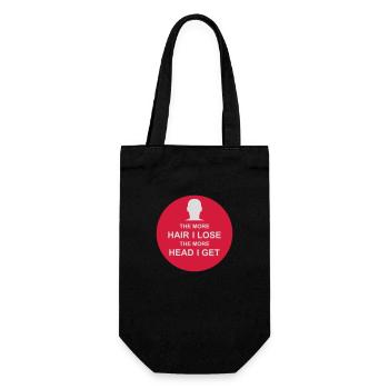 I get more head - Geschenkbeutel für Flaschen - Schwarz - Vorne