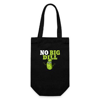 No Big Dill Pickle Cucumber - Geschenkbeutel für Flaschen - Schwarz - Vorne