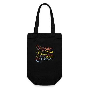 Bonne année 2023 - Sac à bouteille - noir - Devant