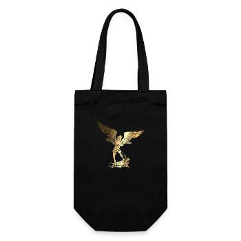 Michael Erzengel Heiliger Christlicher Engel Heiliger Heiliger Snkt - Geschenkbeutel für Flaschen - Schwarz - Vorne