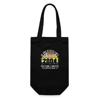 Vintage Cadeau Anniversaire 19 Ans Janvier 2004 - Sac à bouteille - noir - Devant
