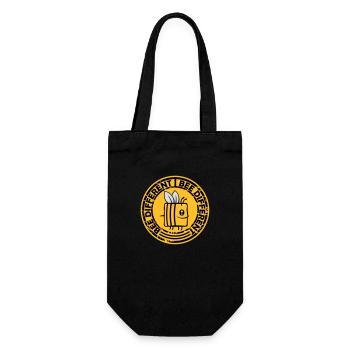 bee different saying quote - Gift Bag for Bottles - black - Front