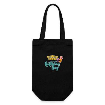 Birthday Men Boy funny Gift Kids - Gift Bag for Bottles - black - Front