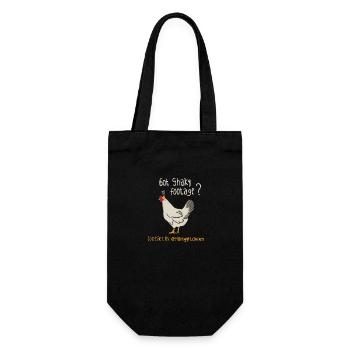 Chicken Vlog Funny - Gift Bag for Bottles - black - Front