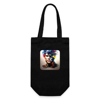 His deep rolling - Gift Bag for Bottles - black - Front