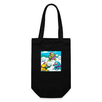 Monsters also have snowball fights - Gift Bag for Bottles - black - Front