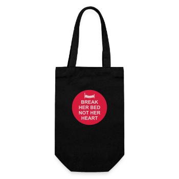 break her bed Quote - Gift Bag for Bottles - black - Front
