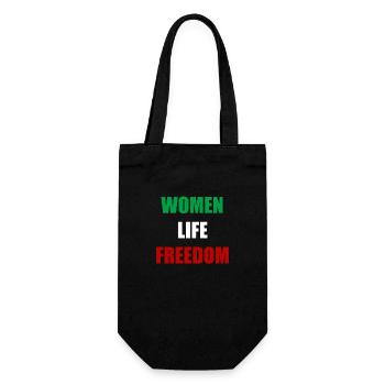Women life freedom - Geschenkbeutel für Flaschen - Schwarz - Vorne