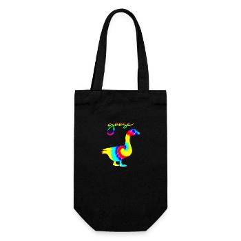 goose rainbow - Gift Bag for Bottles - black - Front