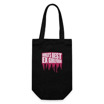 worlds best ex girlfriend - Geschenkbeutel für Flaschen - Schwarz - Vorne
