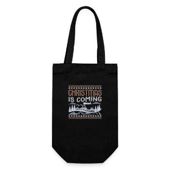 Christmas is Coming - Gift Bag for Bottles - black - Front