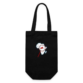 Central African Republic Under A Magnifying Glass - Gift Bag for Bottles - black - Front