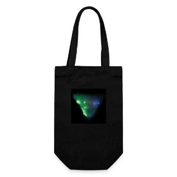 Hongkong Valley with fog dystopian cityscape - Gift Bag for Bottles - black - Front