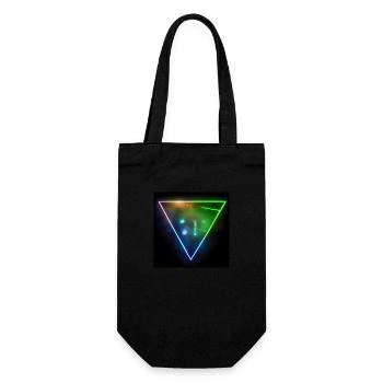 Trippy Laser Triangle with glowing city lights - Geschenkbeutel für Flaschen - Schwarz - Vorne