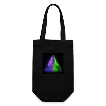 Triangle of asian neon signs city lights at night - Geschenkbeutel für Flaschen - Schwarz - Vorne