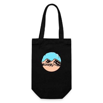 Starry Sky Mountains - Gift Bag for Bottles - black - Front