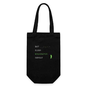 Eat Sleep Birdwatch Repeat - Geschenkbeutel für Flaschen - Schwarz - Vorne