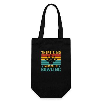 there's no missed in bowling - Gift Bag for Bottles - black - Front