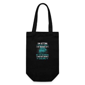 sailing Quotes Gift - Gift Bag for Bottles - black - Front