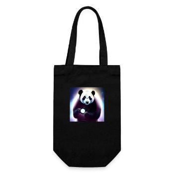 Ein Panda für jedes Herz - Geschenkbeutel für Flaschen - Schwarz - Vorne