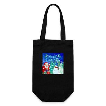 Frohe Feiertage. Frohes neues Jahr! - Geschenkbeutel für Flaschen - Schwarz - Vorne