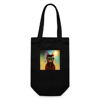 The Universe Cat - Gift Bag for Bottles - black - Front