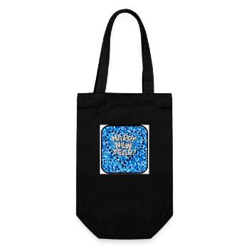 Happy New Year, colorful theme. - Gift Bag for Bottles - black - Front