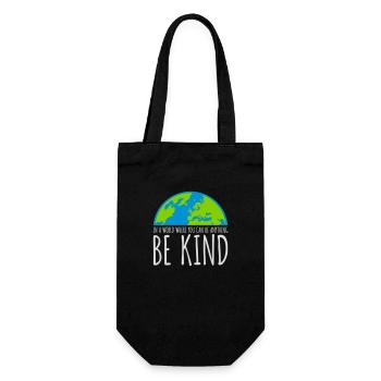 you can be kind - Gift Bag for Bottles - black - Front