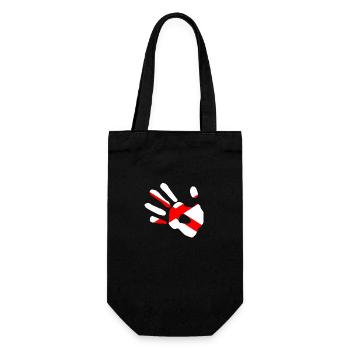 St Patricks Flag Hand Print Silhouette - Gift Bag for Bottles - black - Front