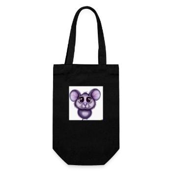 Sad Mouse - Gift Bag for Bottles - black - Front