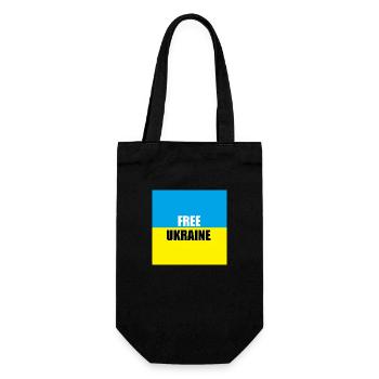 free ukraine - Geschenkbeutel für Flaschen - Schwarz - Vorne