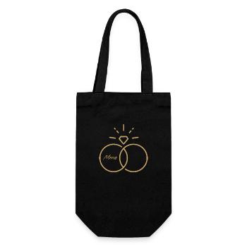 Mariage / fiançaille - Sac à bouteille - noir - Devant